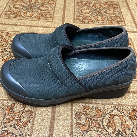 DANSKO WOMEN 38/ US 7 Volley Black Canvas Leather Clog Slip-On Shoe - Picture 3 of 8